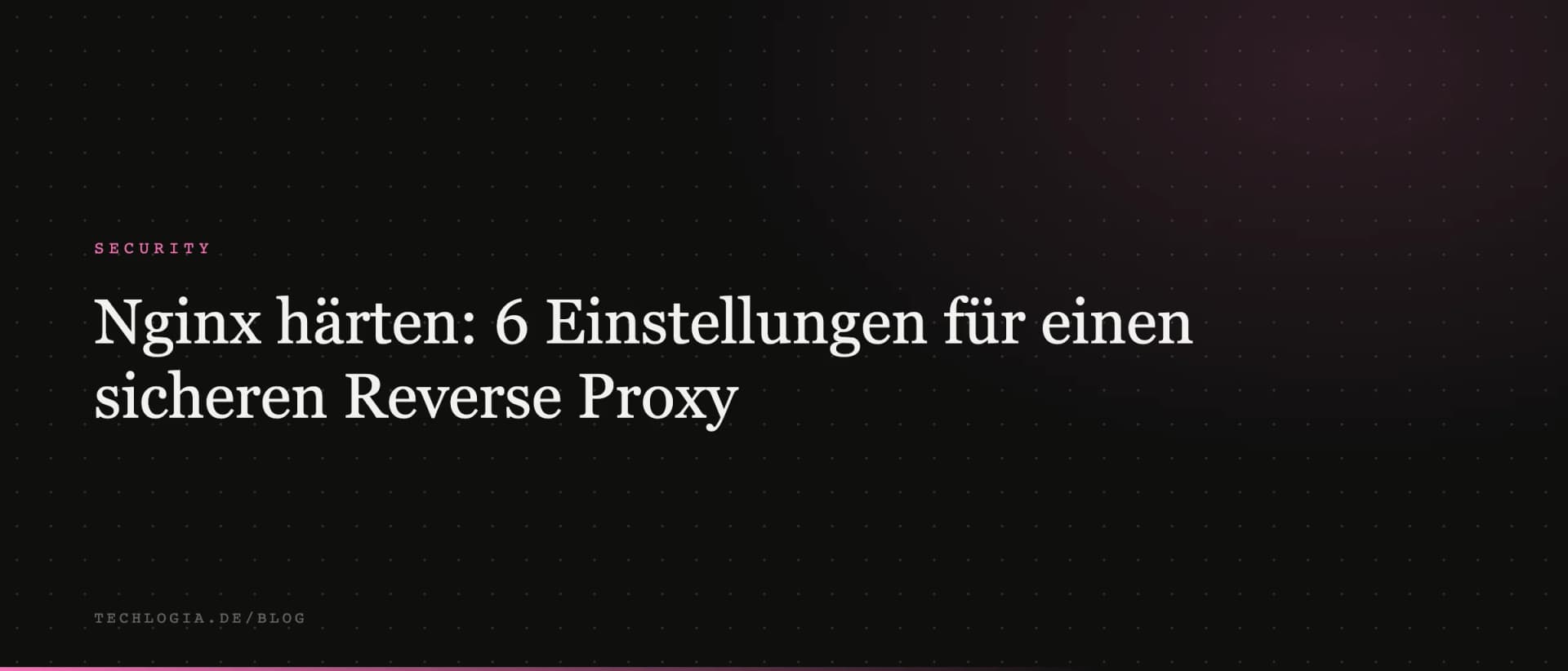 Nginx härten: 6 Einstellungen für einen sicheren Reverse Proxy